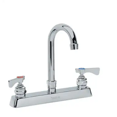 Krowne 15-501L - Royal Series 8" Center Deck Mount Faucet, 6" Gooseneck Spout, Low Lead