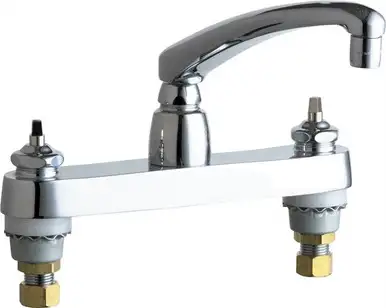 Chicago Faucets 1100-E35LEHAB Deck-Mounted Manual Sink Faucet with 8" Centers