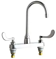 Chicago Faucets 1100-G2E3-317AB Deck-Mounted Manual Sink Faucet with 8" Centers