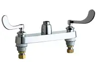 Chicago Faucets 1100-LES317AB Deck-Mounted Manual Sink Faucet with 8" Centers
