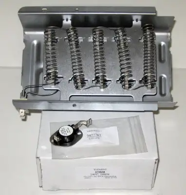 W67K 279838 Dryer Element & 3977767 Thermostat for Whirlpool Kenmore Roper