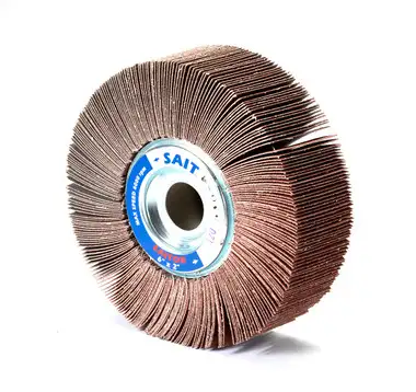 United Abrasives SAIT 72030 Large Diameter Flap Wheel | 6" Diameter | 1" Arbor Hole | 2A Aluminum Oxide 60 Grit | Sold by Pack of 5