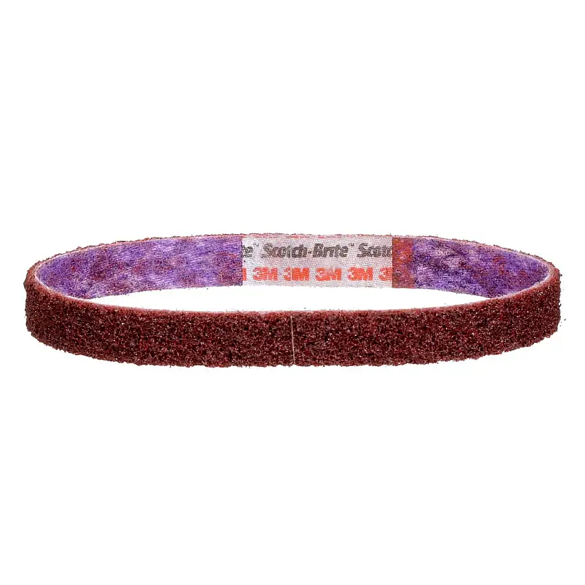 3M 1/2" W X 12" L Scotch-Brite DF-BL Medium Grade Aluminum Oxide Flex Belt