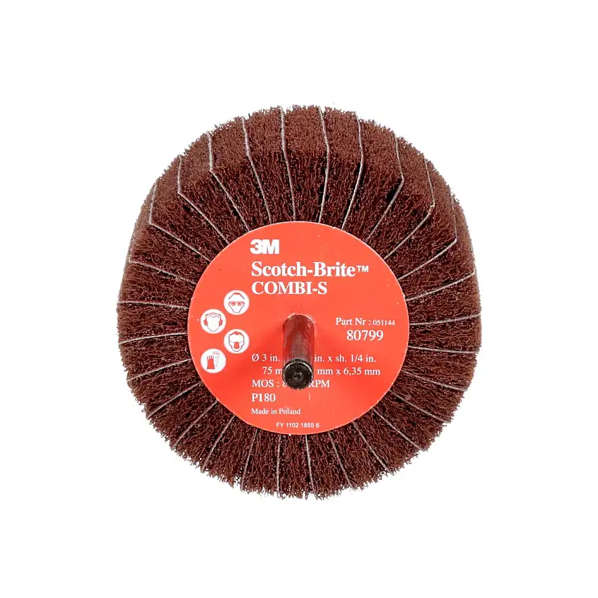 3M 3" 180 Grit Medium Scotch-Brite Flap Wheel