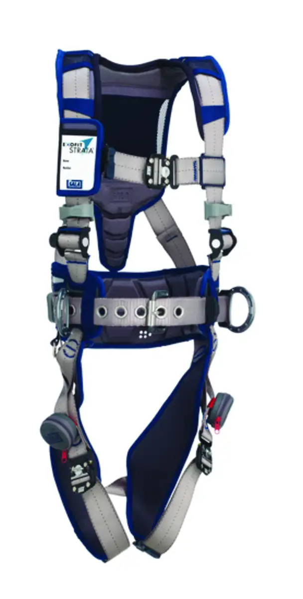 3M DBISALA Small ExoFit STRATA Construction Style Harness With Aluminum Back And Side Drings DuoLok Quik Connect Buckles Waist Pad And Belt