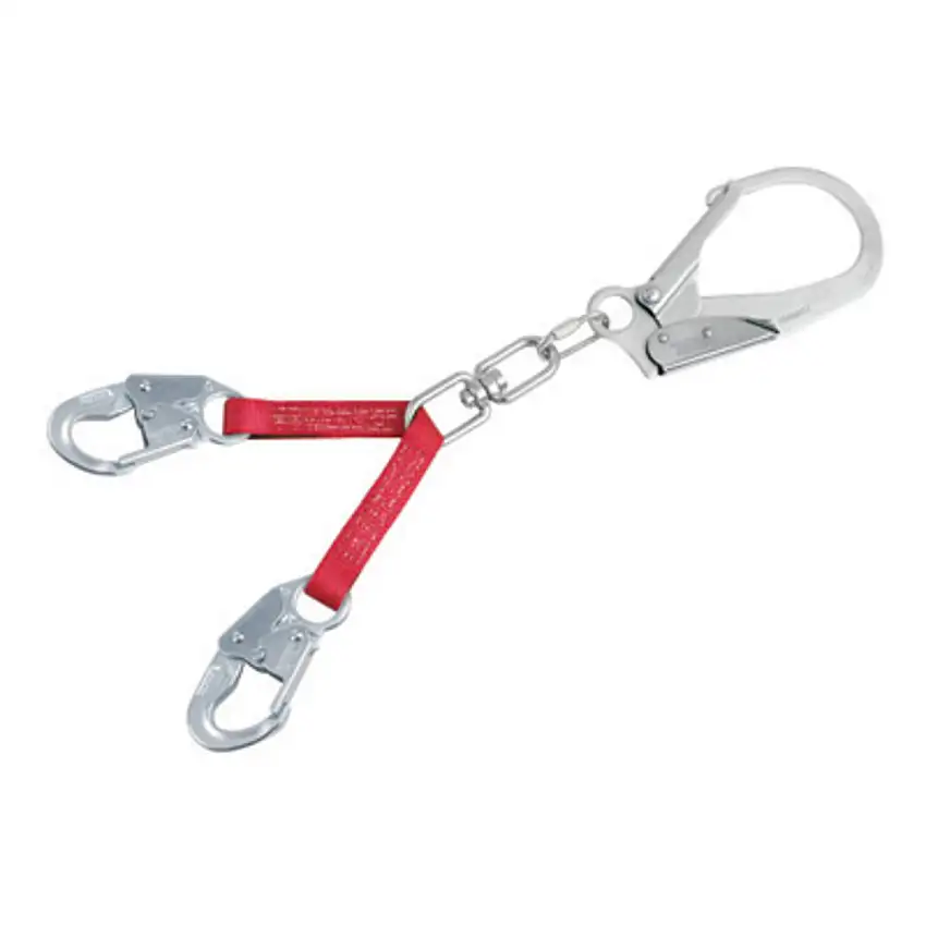 3M Protecta® 2' Polyester/Steel Web Positioning Lanyard With Snap Hook Harness Connector