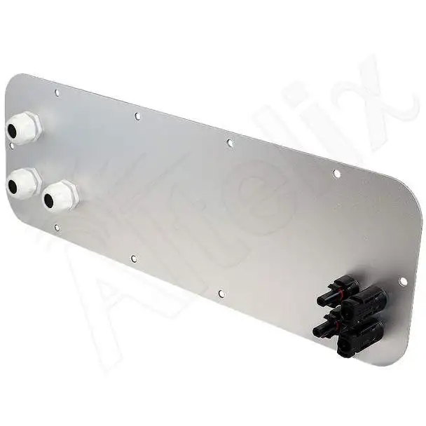 Altelix NHM20A-H3S4 - Aluminum Access Panel with 3 PG16 Cable Glands & 4 MC4 Solar Power Connectors for NS242012, NS242412, NX242416, NS242416, NS242424, NS282416 and NS322416 Enclosures