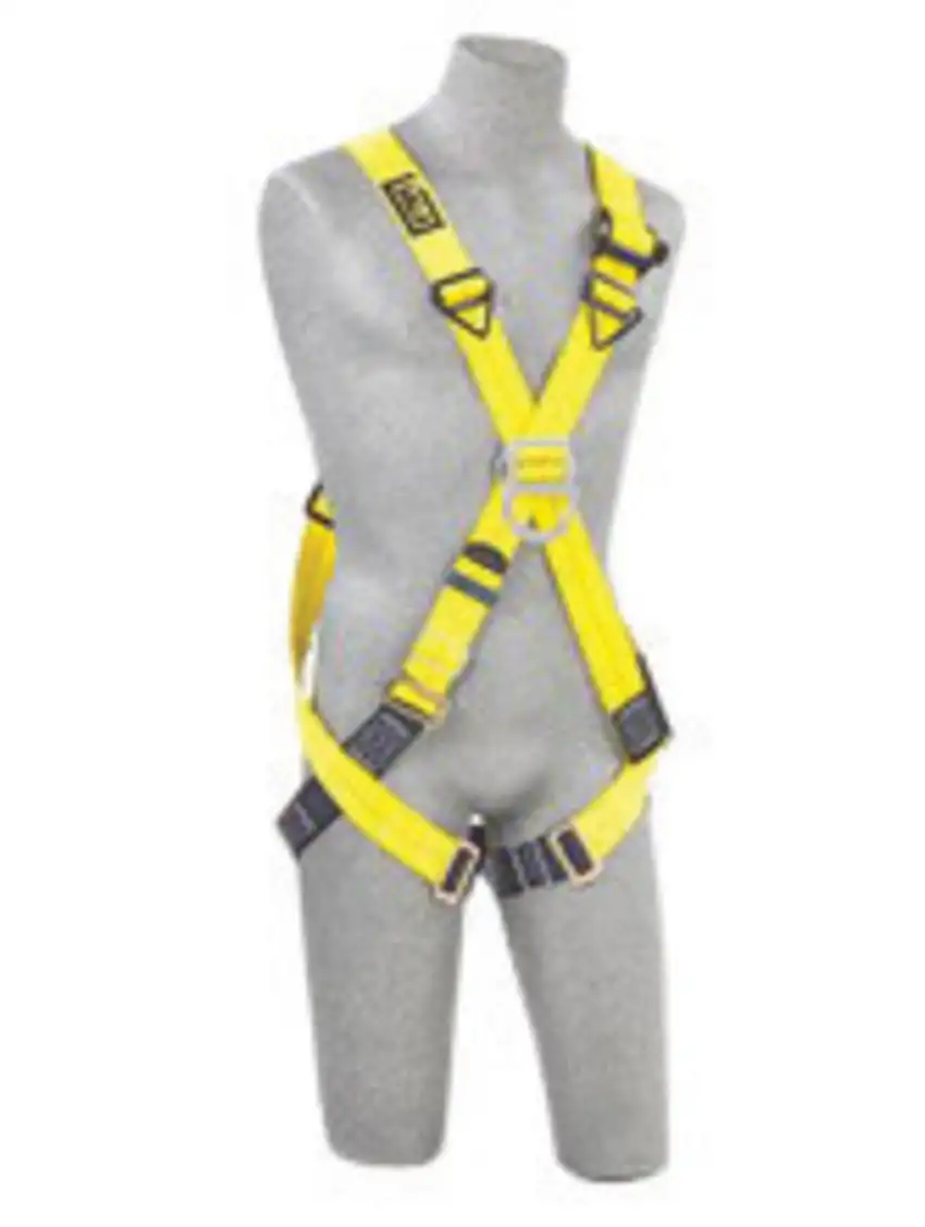 3M DBISALA XLarge Delta NoTangle Cross OverFull Body Style Harness With Back And Front DRing And PassThru Leg Strap Buckle
