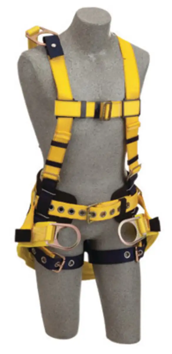3M DBISALA Small Delta Derrick NoTangle Full BodyVest Style Harness With Back DRing With 18 Extension Belt With Pad Seat Sling With Positioning DRing And Tongue Leg Strap Buckle