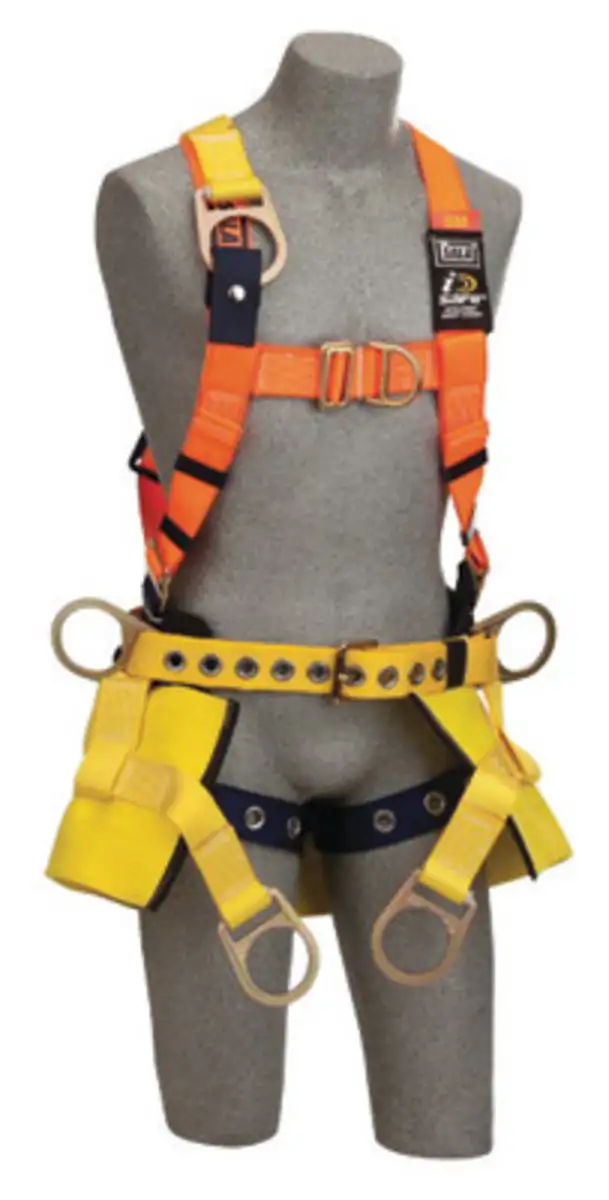 3M DBISALA XLarge Delta II Bosun Chair Harness With Back Front And Side DRings 18 Extension Tongue Buckle Leg Strap Belt With Pad And Seat Sling With Positioning DRings