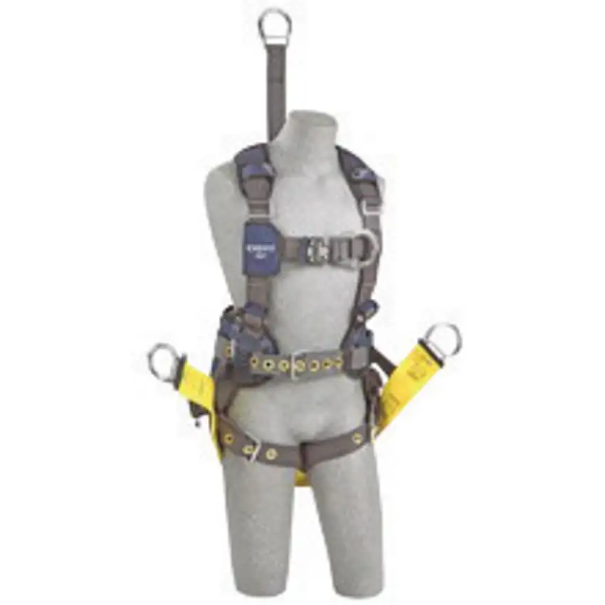 3M DBISALA Small ExoFit NEX Full BodyVest Style Harness With TechLite Aluminum Back DRing With 18 Extension And Front DRing With DuoLok Quick Connect Chest Strap Tongue Leg Strap Buckle And Belt With Pad Soft Seat Sling With Positioning DRing Back An