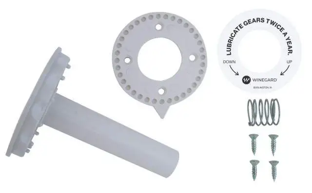Winegard Directional handle, ceiling plate hardware, white (RP-6300)
