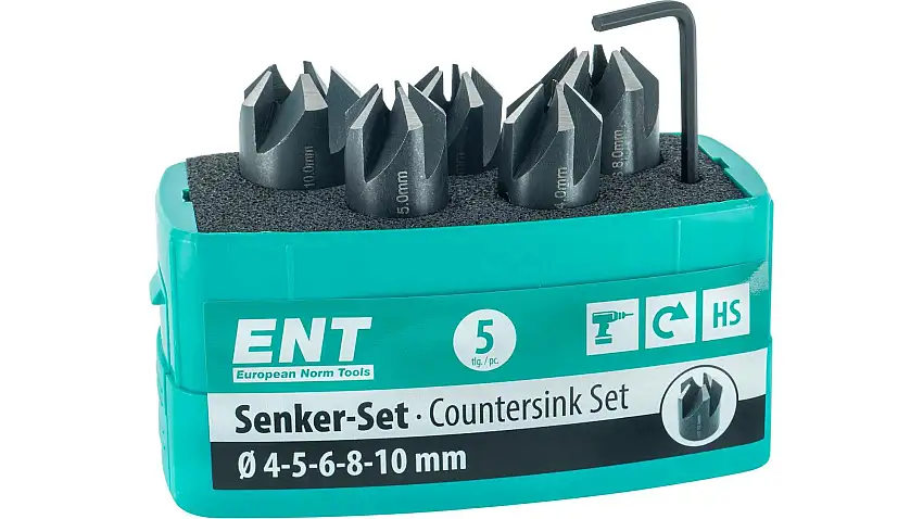 Attachable countersink set ENT 5-piece HSS