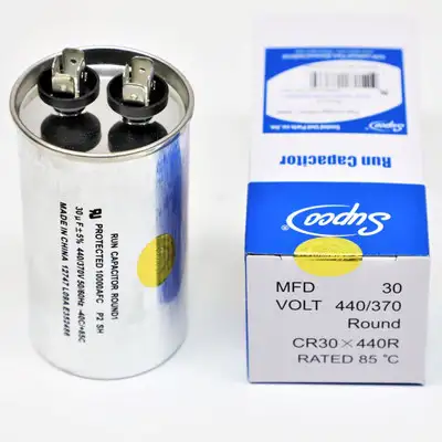 Supco CR30X440R HVAC Motor Round Run Capacitor 30 MFD 440 Volts