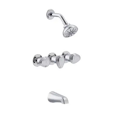 Gerber 58-520-81, G005852081 Gerber Hardwater Three Handle Sliding Sleeve Escutcheon Tub & Shower Fitting with I