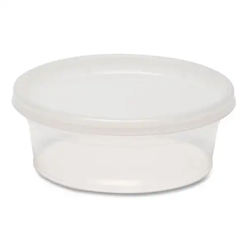 GEN 8 oz. Plastic Deli Containers with Lid - Clear (240/Carton)