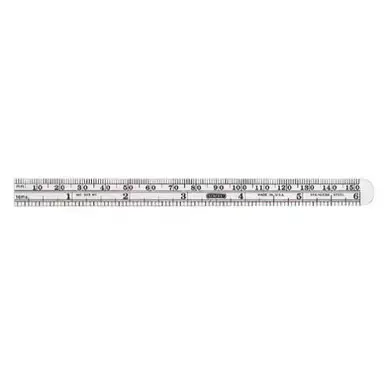 General Tools 305ME Precision 150mm/6 In. Flexible Stainless Steel Ruler (32060)