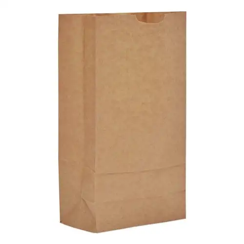 Ross & Wallace Paper Products 130310500PK/BL 7 in. x 4.38 in. x 13.75 in. #10 Size Extra-Heavy-Duty Grocery Paper Bags - Kraft (500/Bundle)