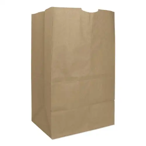 Ross & Wallace Paper Products 130321500PK/BL 8.13 in. x 5.88 in. x 12.5 in. #20 Squat Size Extra-Heavy-Duty Grocery Paper Bags - Kraft (500/Bundle)