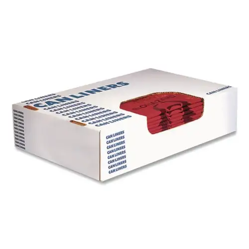 Heritage Healthcare Biohazard Printed Low-Density Can Liners Biohazard 45 gal 1.3 mil 40 x 46 Red Flat Pack (200/Carton)
