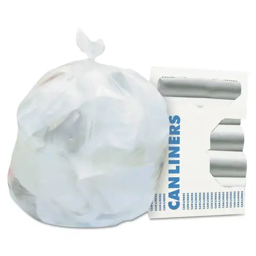 Heritage 38 in. x 58 in. 60 gal. 1.5 mil Linear Low-Density Can Liners - Clear (100/Carton)