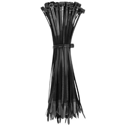 Klein Tools 100-Piece 7.75 in. 50 lbs. Tensile Strength Heavy Duty Nylon Cable Zip Tie Set - Black