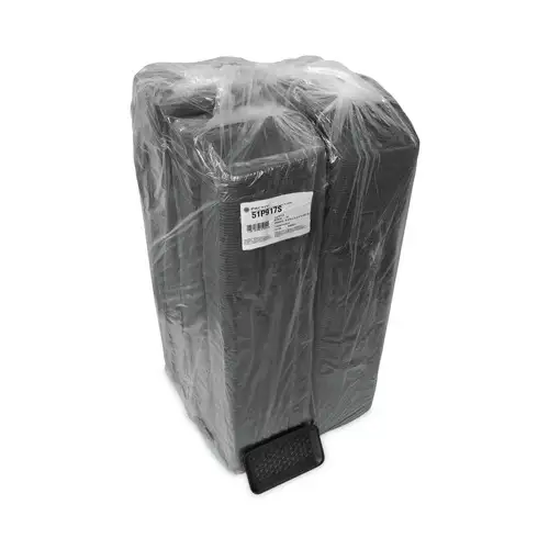 Pactiv Corp. 51P917S 8.38 in. x 4.5 in. x 0.69 in. No. 17S Foam Supermarket Tray - Black (1000/Carton)