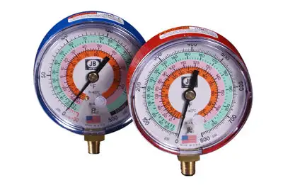 M2-830 - 3-1/8 Inch Blue Low Side Illuminated Gauge