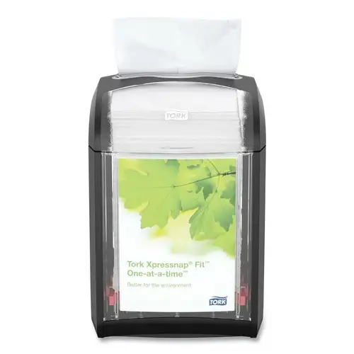 Tork 4.4 x 5.6 x 6.7 Xpressnap Fit Tabletop Napkin Dispenser - Black