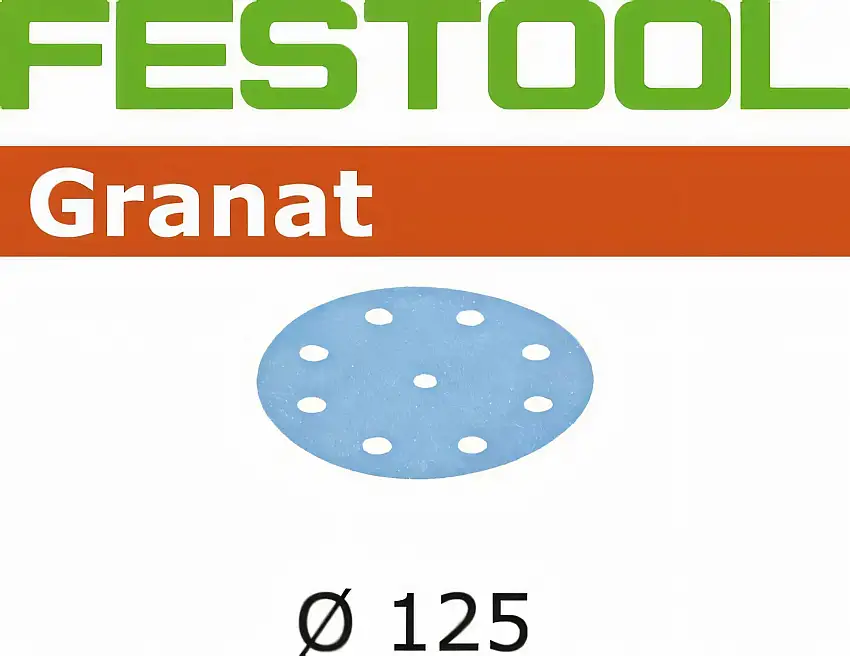 Festool Abrasive sheet Granat STF D125/8 P80 GR/50