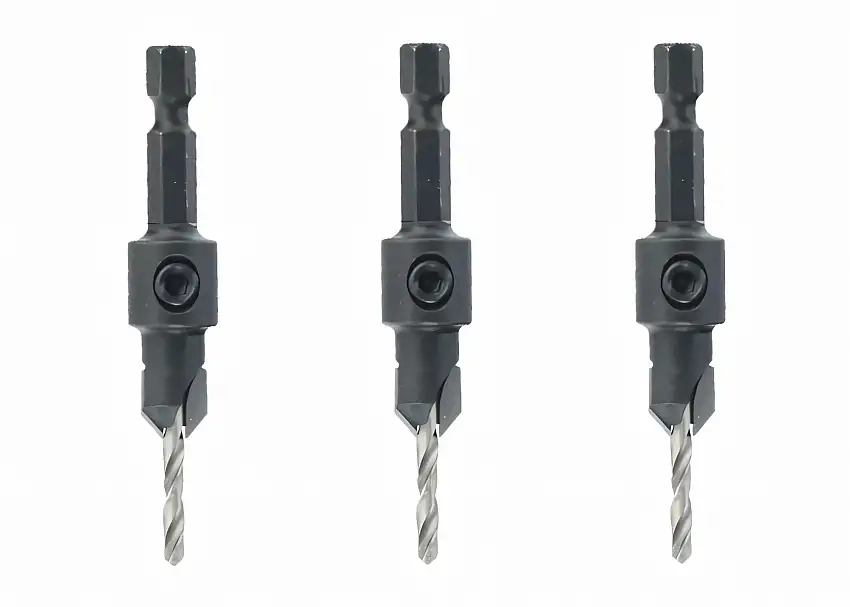 3-piece set 90° countersinks with drill