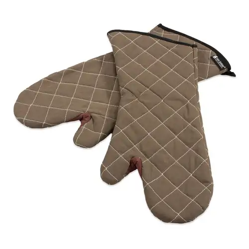 San Jamar 17 in. WebGuard Plus Fabric Bestguard Oven Mitt - Tan (1-Pair)