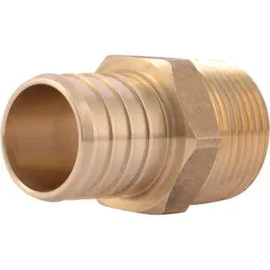 SharkBite UC142LFA  1" Barb x 3/4" MNPT Brass Male Connector for PEX