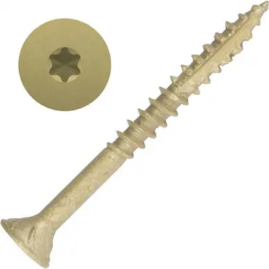 Screw Products 30111-29 AXIS #8 x 1-3/4" (T20-Drive) ZYTEC XT General Exterior Structural Wood Screws - 5-lb Jar (approx. 810)