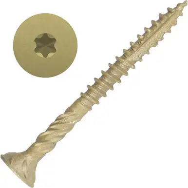 Screw Products 30112-29 AXIS #9 x 2" (T20-Drive) ZYTEC XT General Exterior Structural Wood Screws - 1-lb Jar (approx. 112)