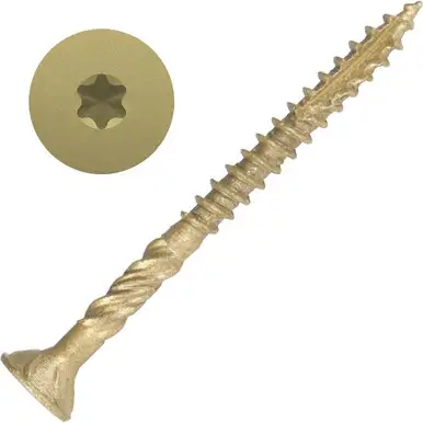 Screw Products 30128-29  AXIS #8 x 2" (T20-Drive) ZYTEC XT General Exterior Structural Wood Screws - 5-lb Jar (approx. 718)
