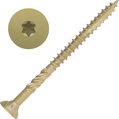 Screw Products 30302-29  AXIS #9 x 2-1/2" (T20-Drive) ZYTEC XT General Exterior Structural Wood Screws - 2500 per Pail