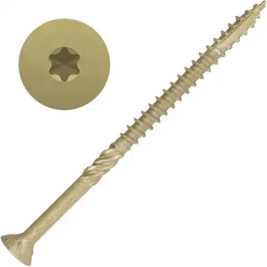 Screw Products 30347-29 AXIS #10 x 3-1/2" (T20-Drive) ZYTEC XT General Exterior Structural Wood Screws - 1000 per Pail