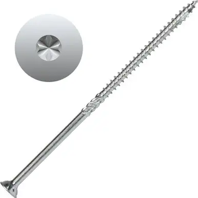 Screw Products 30357-03 AXIS #10 x 5" (T20-Drive) ZYTEC + General Interior Structural Wood Screws - 1-lb Jar (approx. 37)