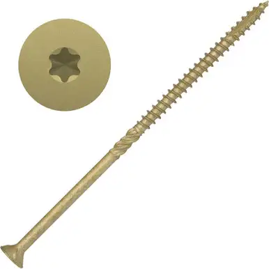 Screw Products 30358-29 AXIS #10 x 5" (T20-Drive) ZYTEC XT General Exterior Structural Wood Screws - 5-lb Jar (approx. 181)