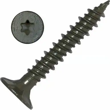 Screw Products CB114S-1 Specialty #8 x 1-1/4" (T25-Drive) Ceramic Coated Sharp Point Cement Board Screws - 1-lb Jar (approx. 159)