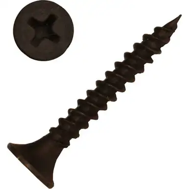 Screw Products DW-6118F-1 Black Phillips Bugle Head #6 x 1-1/8" Drywall Screws with Sharp Point - 1-lb Jar (approx. 276)