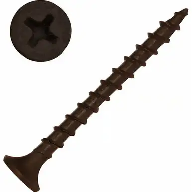 Screw Products DW-6158C Black Phillips Bugle Head #6 x 1-5/8" Drywall Screws with Sharp Point - 5500 per Pail