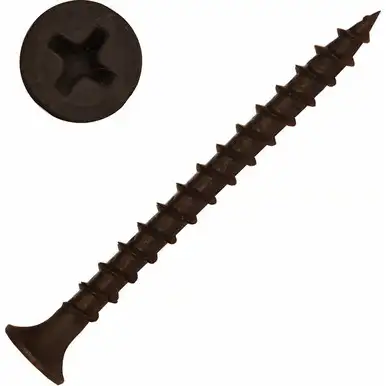Screw Products DW-8200C-1 Black Phillips Bugle Head #8 x 2" Drywall Screws with Sharp Point - 1-lb Jar (approx. 135)