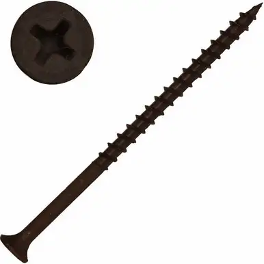 Screw Products DW-8300C-1 Black Phillips Bugle Head #8 x 3" Drywall Screws with Sharp Point - 1-lb Jar (approx. 89)