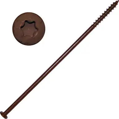 Screw Products GTR147B50 Brown #14 x 7" (T30-Drive) Ceramic Coated Gutter Screws - 50 per Box