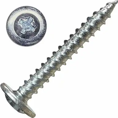 Screw Products MT-08114S-5 Specialty #8 x 11/4" Phillips Drive Modified Truss Head K-Lath Screws Sharp Point - 5-lb Jar (approx. 746)
