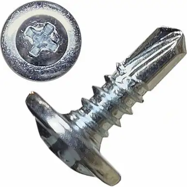 Screw Products MT-0812D-1 Specialty #8 x 1/2" Phillips Drive Modified Truss Head K-Lath Screws with Self-Drill Point - 1-lb Jar (approx. 303)