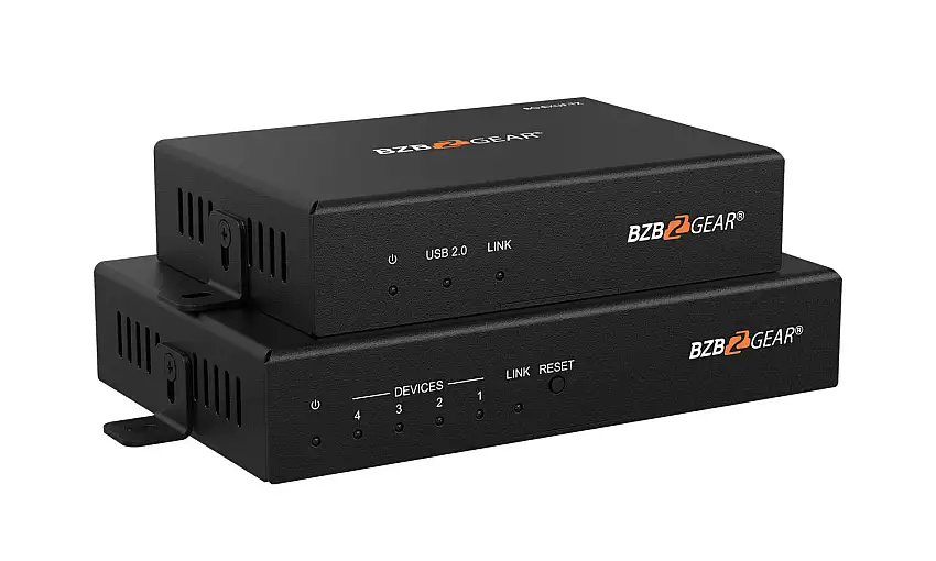 BZBGEAR 4-Port USB 2.0/3.0/3.1 SuperSpeed Extender Over Fiber Optic Cable(BG-EXUF)