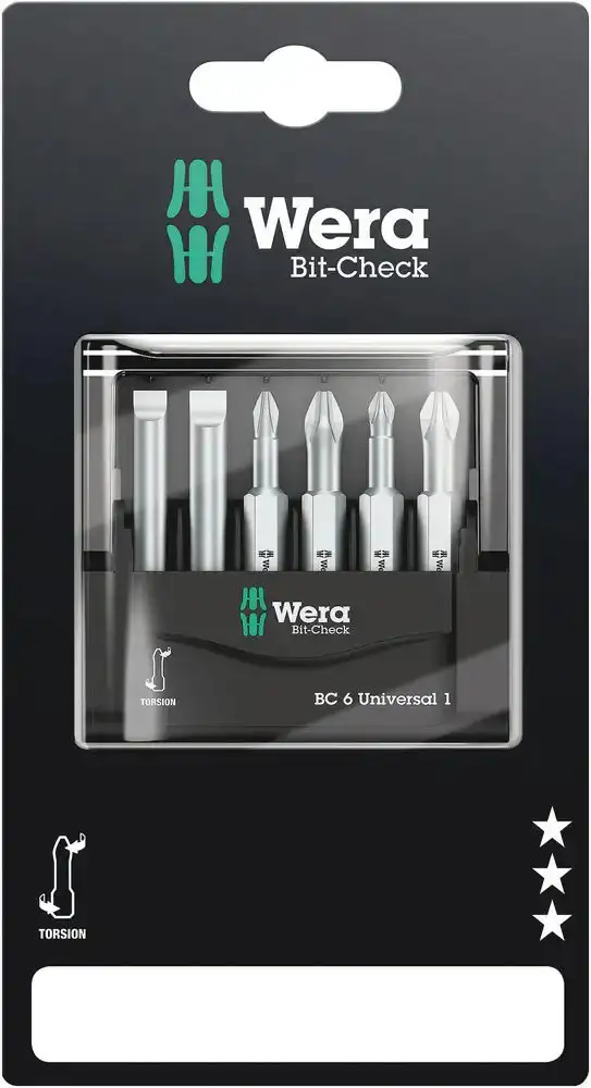 Wera Bit-Check 6 Universal 1 SB 05073635001
